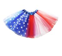 DMLBC Women USA Star Tutu 4th of July Red White and Blue Tutu for Adult Independence Day Costume (1, Extra Large(Plus Size))