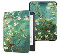 DMLuna Case for All-New 6" Kindle 11th Generation 2024/2022, Model:C2V2L3, Ultra Thin and Lightweight Smart Protective Durable Premium PU Leather Cover with Auto Sleep Wake Function, Blossom