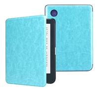 DMLuna Case for Kobo Clara Colour/Clara BW/Clara 2E 6"eReader, Ultra Slim Lightweight Folio Premium PU Leather Protective Cover with Auto Sleep/Wake Function, Sky Blue