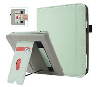 DMLuna Stand Case for Kobo Libra Colour (Model:N428, 2024 Release), Hands-Free Stand Lightweight Premium PU Leather Cover with Auto Sleep/Wake Function, Hand Strap and Card Slot, Agave Green