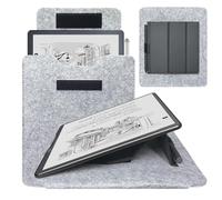 DMluna Tablet Sleeve Bag for Kindle Scribe/Scribe Colorsoft 11" 2025 Release, Protective Case Cover with Adjustable Stand Function & Pen Holder, Scratch Resistant, Organization, Grey+Black