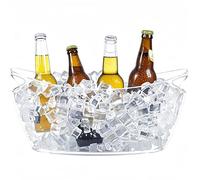 Dmnnlp 6 L Ice Bucket, Large Acrylic Drinks Buckets, Wine Champagne Bucket, Ice Buckets for Parties BBQ Summer Outdoor Party Picnic, Perfect for Beer Wine Juice Cider -Clear
