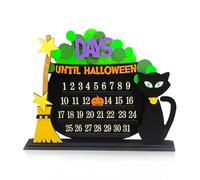 Dmnnlp Halloween Advent Countdown Calendar, Halloween Wooden Advent Calendar 2025 Moving Pumpkin Block/Number for Family Desk Decoration