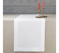 D'Moksha Homes European Flax 100% Pure Linen Table Runner Handcrafted Table Runner 14 X 36 Inch White
