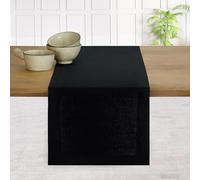 D'Moksha Homes Linen Black Table Runner 305 CM Long - 100% Pure Linen Dining Table Runner 36 x 305 cm for Winter, Christmas, Holiday - Machine Washable