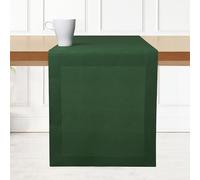 D'Moksha Homes Linen Forest Green Table Runner 305 CM Long - 100% Pure Linen Dining Table Runner 36 x 305 cm for Fall, Thanksgiving, Christmas, Holiday - Machine Washable