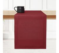 D'Moksha Homes Linen Red Table Runner 229 CM Long - 100% Pure Linen 36 x 229 cm Table Runner for Dining, Fall, Thanksgiving, Christmas, Holiday - Machine Washable