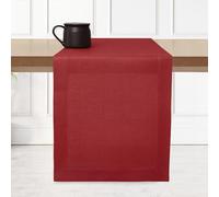 D'Moksha Homes Linen Table Runner - 14 x 54 Inch, 100% Pure Linen, Light Red, Machine Washable Farmhouse Style