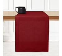 D'Moksha Homes Linen Table Runner - 14 x 60 Inch, 100% Pure Red, Machine Washable, Farmhouse Style