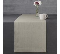 D'Moksha Homes Linen Table Runner - European Flax 100% Pure Linen Table Runner Handcrafted 14 X 48 Inch Vintage Natural