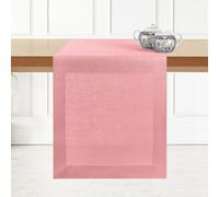 D'Moksha Homes Linen Table Runner - European Flax 100% Pure Linen Table Runner Handcrafted 14 X 60 Inch Rose Gold