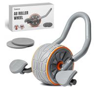 DMoose Fitness Ab Roller Wheel with Elbow Support & 2 Knee Pads - Abdominal Exercise Trainer for Core Strength Training - Ultimate Abs Workout Equipment for Home and Gym-Ab Machine for Men and Women