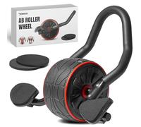 DMoose Fitness Ab Roller Wheel with Elbow Support & 2 Knee Pads - Abdominal Exercise Trainer for Core Strength Training - Ultimate Abs Workout Equipment for Home and Gym - Ab Machine for Men & Women
