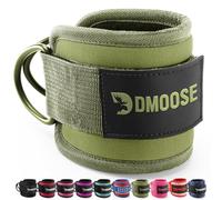 DMoose Fitness Ankle Straps for Cable Machines - One Size Fit with Premium Padding, Glute Kickback Ankle Strap for Women & Men, Cable Attachments for Gym, Booty Workouts, Leg Extension & Hip Abductors