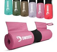 DMoose Fitness Barbell Pad for Hip Thrust, Squat & Lunges - Non-Slip Thick Foam Cushion for Neck and Back Support with Two Straps - Hip Thrust Pad for Leg Day - Fits All Olympic Bars (Pink)