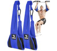 DMoose Fitness Hanging Ab Straps for Pull Up Bar & Core Strength Training - Thick Padded Arm Strap for Ab Swing with 2 Rust-Resistant Carabiners - Pull Up Straps for Abs Workout at Home and Gym (Pair)