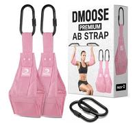 DMoose Fitness Premium Ab Straps for Abdominal Muscle Building, Arm Support for Ab Workout, Hanging Ab Straps for Pull Up Bar Attachment, Ab Exercise Gym pullup Equipment for Men Women (Pink)