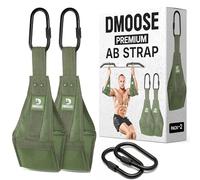 DMoose Fitness Premium Ab Straps for Abdominal Muscle Building, Arm Support for Ab Workout, Hanging Ab Straps for Pull Up Bar Attachment, Ab Exercise Gym pullup Equipment for Men (Military Green)