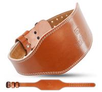 DMoose Fitness Weight Lifting Belt Men & Women - 7MM Premium Cushioned Lumbar Support & Genuine Leather Adjustable Weightlifting Belt for Squats, Deadlifts & Workouts