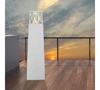 Dmora - Bioethanol Fireplace Dsignoril, Ecological Fireplace, Smokeless Fireplace, Ethanol Heater, Made in Italy, 40 x 40 x 145 cm, White
