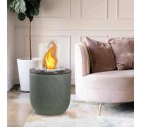 Dmora - Dsgarboss Bioethanol Fireplace, Ecological Fireplace, Smokeless Fireplace, Ethanol Heater, Made in Italy, 35 x 35 x 55 cm, Green