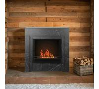 Dmora - Dstephanesing Bioethanol Fireplace, Ecological Fireplace, Smokeless Fireplace, Ethanol Heater, Made in Italy, 96 x 35 x 96 cm, Black