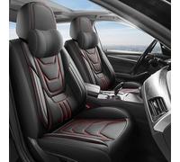 Dmotoauto Car Seat Covers Universal Fit for Alpina B3 B6 B8 C1 D3 3-series E90 E91 E92 E93 2+3 Seats Waist Rest Rebound Pillow Breathable Napa Leather