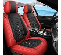 Dmotoauto Car Seat Covers Universal Fit for Mitsubishi Carisma Pajero 4 L200 Lancer X Outlander XL 3 Eclipse Cross Colt Space Star 5 Seats Full Set Luxury Napa Leather Protection Cover