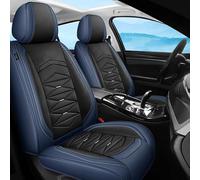 Dmotoauto Car Seat Covers Universal Fit for Mitsubishi Fortis Galant Cross Endeavor L200 COLOLT i L200 Outlander EX Attrage Endeavor 5 Seats Full Set Luxury Napa Leather Protection Cover