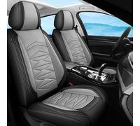 Dmotoauto Car Seat Covers Universal Fit for Mitsubishi Pajero Outlander ASX Montero Lancer-Ex Zinger Fortis Galant Cross Endeavour L200 Cololt 5 Seats Full Set Luxury Napa Leather Protection Cover
