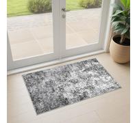 DMOYEST Entryway Door Mat Washable 60x110cm Small Rugs Abstract Grey