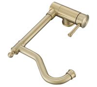 DMOZMSY Antique Style Golden Kitchen Folding Dwon RV Faucet 304 Stainless Steel Rotating Foldable Mixer Tap for Sink in Front of Window(Brushed Gold)