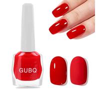 DMQ Christmas Red Nail Polish, Quick Dry Nail Varnish, Wine Red Ruby Red High Glossy Fingernail Polish Gel, Long Lasting Nail Paint Gel for Women DIY Manicure at Home - No Required UV/LED Lamp