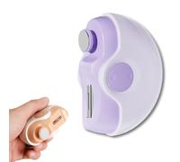 DMQ Electric Nail Clipper, 2 in 1 Polishing Automatic Nail Clippers for Thick Nails, Wireless Charging Nail Trimmer with 2 Adjustable Speeds, Electric Nail Cutter Safe for Babies Adults (Purple)