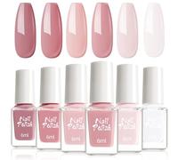 DMQ Nail Polish Set, 6 Colors Nude Pink Gel Polish Kit, Quick Dry & Long Lasting All Season Pastel Milky French Nail Gel for Women Girls Nail Art DIY Manicure Home