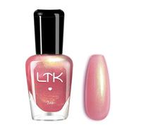 DMQ Red Glitter Nail Polish, Christmas Red Shimmer Glitter Burgundy Nail Varnish, Long Lasting & Quick Drying Nail Polish Gel for for DIY Manicure at Home (Pearl Pink)