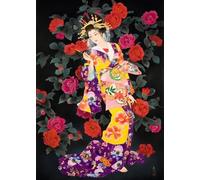 DMQBT 1000 Pieces Puzzle - Colourful Puzzle - Japanese Geishas Oil Painting - Adult Personalised Challenge Toys - Family Fun Challenge Toys - DX476ZW
