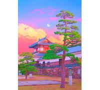 DMQBT 1500 Piece Jigsaw Puzzles For Adults - Fun Adult Puzzle Toy - Japanese Architecture And The Moons Art Poster - Family Stress Reduction Games - Xu476Tw