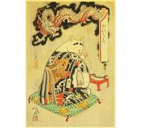 DMQBT 1500 Piece Jigsaw Puzzles For Adults - Japanese Tattooed Cat Retro Paintings - Wall Art Decoration - Challenge 1500 Pieces Jigsaw Puzzles For Family - Xu636Tw