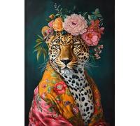 DMQBT 1500 Pieces - Colorful Puzzles - Animals And Flowers Abstract Oil Painting - Challenge Jigsaw Puzzles For Family - Wall Art Decoration - Xu735Tw