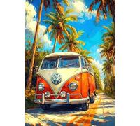 DMQBT 1500 Pieces - Fun Puzzle - Poster - Gifts - Colorful Busss Art Picture - Children'S Educational Toys - Home Memory Cognition Games - Dc98Zw