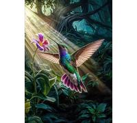 DMQBT 1500 Pieces Jigsaw Puzzle For Adults - Colorful - Hummingbirds Art Painting - Home Decoration - Difficult Jigsaw 1500 Piece For Adults Challenge - Vw77Zq
