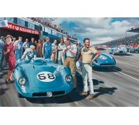 DMQBT 1500 Pieces ，Poster ，Difficult Jigsaw ，Gifts ，Colorful ，Retro Racings Art Oil Painting ，Elderly Memory Cognition Games ，Adult Home Decompression Toy - Dc47Zw