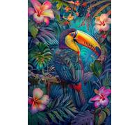 DMQBT Colorful - 1500 Pieces Adult Puzzle - Ramphastos Tocos Art Oil Painting - Jigsaw Puzzles For Adults 1500 Piece - Beautiful Home Decoration - Vw126Zq