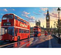 DMQBT Difficult Jigsaw - 1500 Pieces Puzzle - Londons Landscape City Travel Poster - Family Stress Reduction Games - Adults Challenge Toys - Cq86Zj