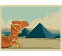 DMQBT Irregular 1000 Pieces - Difficult Jigsaw - Egypt Vintage Travels Poster - Adult Family Stress Relief Puzzle Toys - DX232ZW