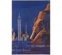 DMQBT Irregular 1000 Pieces - Difficult Jigsaw - Egypt Vintage Travels Poster - Adult Family Stress Relief Puzzle Toys - DX231ZW