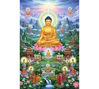 DMQBT Jigsaw Puzzles For Adults 1500 Piece - Colorful - 1500 Pieces Adult Jigsaw - Buddhas Statues Painting - Large Puzzle Gift For The Whole Family - Vw56Zq
