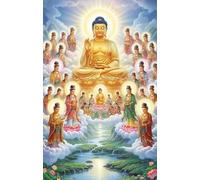 DMQBT Jigsaw Puzzles For Adults 1500 Piece - Colorful - 1500 Pieces Adult Jigsaw - Buddhas Statues Painting - Large Puzzle Gift For The Whole Family - Vw57Zq