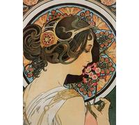 DMQBT Puzzle,1000 Pieces,Poster,Difficult Jigsaw,Gifts ，Irregular Illustrations By Alphonse.Mucha ，Wall Art Decoration ，Family Fun Challenge Toys ，Adult Family Stress Relief Toys, Cx285Zw